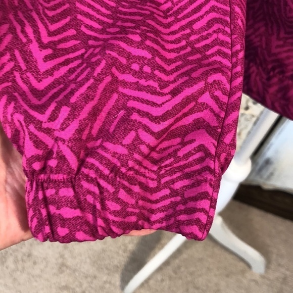 Hind Pink Chevron Graphic with Hot Lime Green Zip +  Rip Cords Athletic Jacket - Picture 8 of 15